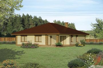  Projekt domu Bm 81 - Dom przy młynie (SLE1016) - projekt domu parterowego - Zdjęcie 2