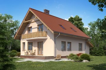  Projekt domu Moricone (KRH1134) - projekt domu parterowego z poddaszem - Zdjęcie 2