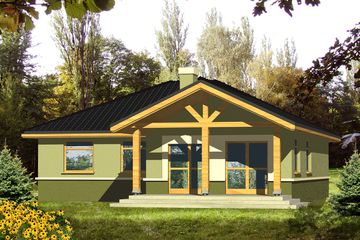  Projekt domu Gacek z garażem 2-st. [A] (WRF1075) - projekt domu parterowego - Zdjęcie 2