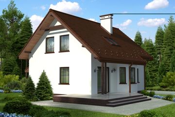  Projekt domu Solesino (KRH1128) - projekt domu parterowego z poddaszem - Zdjęcie 2