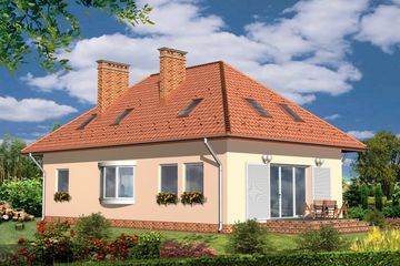 Projekt domu Stilo (KRH1130) - projekt domu parterowego z poddaszem - Zdjęcie 2