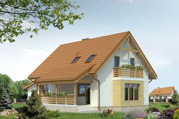  Projekt domu Aloes 2 (BSA1559) - projekt domu parterowego z poddaszem - Zdjęcie 2
