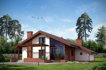  Projekt domu Lara 4 (BSA1560) - projekt domu parterowego z poddaszem - Zdjęcie 2