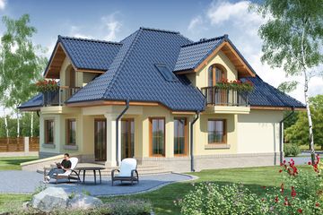  Projekt domu Swetoniusz (WRW1041) - projekt domu parterowego z poddaszem - Zdjęcie 2