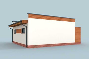  Projekt garażu G311 garaż jednostanowiskowy z pomieszczeniem gospodarczym (SLN1597) - projekt garażu parterowego - Zdjęcie 2