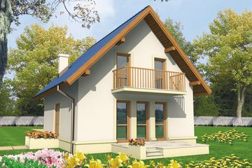  Projekt domu Dorotka (WRC1410) - projekt domu parterowego z poddaszem - Zdjęcie 2