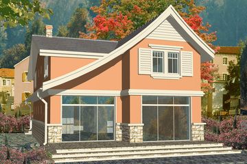  Projekt domu Irma z garażem 1-st. [A] (WRF1086) - projekt domu parterowego z poddaszem - Zdjęcie 2