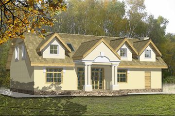  Projekt domu Jaskółka z garażem 1-st. [A] (WRF1089) - projekt domu parterowego z poddaszem - Zdjęcie 2