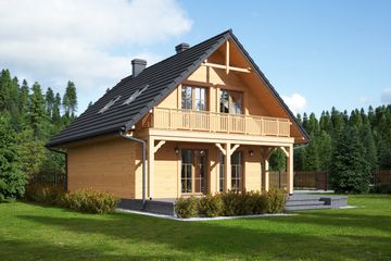  Projekt domu Świdnica dws (KRP1363) - projekt domu parterowego z poddaszem - Zdjęcie 2