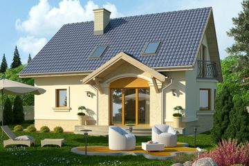  Projekt domu Roma (WRN1061) - projekt domu parterowego z poddaszem - Zdjęcie 2