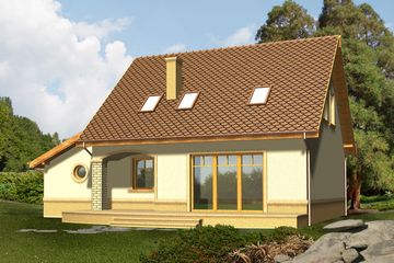  Projekt domu Limba z garażem 1 stanowiskowym (WRN1065) - projekt domu parterowego z poddaszem - Zdjęcie 2