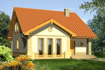  Projekt domu Finezja bez garażu (WRN1066) - projekt domu parterowego z poddaszem - Zdjęcie 2