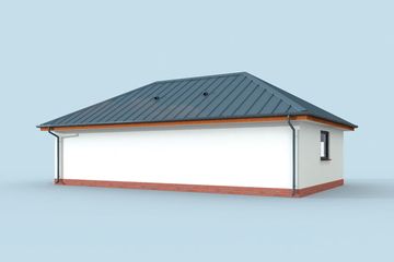  Projekt garażu G319 garaż dwustanowiskowy z pomieszczeniem gospodarczym (SLN1612) - projekt garażu parterowego - Zdjęcie 2