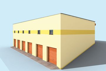  Projekt garażu G317 garaż wielostanowiskowy, dwupoziomowy (SLN1616) - projekt garażu z pełnym piętrem - Zdjęcie 2