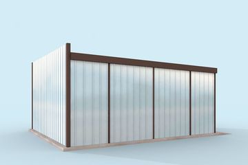  Projekt garażu GB25 projekt garażu blaszanego jednostanowiskowego (SLN1619) - projekt garażu parterowego - Zdjęcie 2