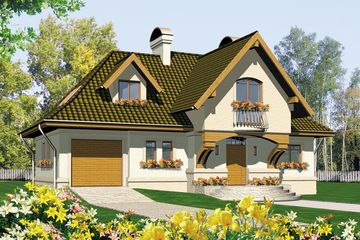  Projekt domu Amelia G1 (WRC1435) - projekt domu parterowego z poddaszem - Zdjęcie 2