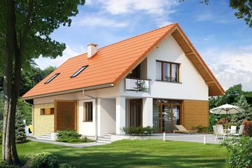  Projekt domu Amarylis MC (BSA1889) - projekt domu parterowego z poddaszem - Zdjęcie 2