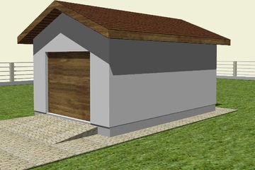  Projekt garażu G 1.3A (WAM1072) - projekt garażu parterowego - Zdjęcie 2