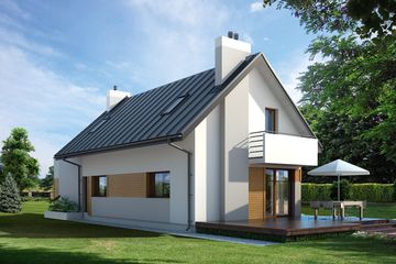  Projekt domu Len (BSA1586) - projekt domu parterowego z poddaszem - Zdjęcie 2