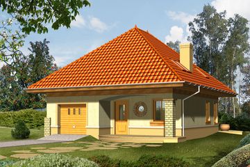  Projekt domu Eden (WRN1052) - projekt domu parterowego z poddaszem - Zdjęcie 2