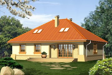  Projekt domu Retro 2 (WRN1053) - projekt domu parterowego z poddaszem - Zdjęcie 2