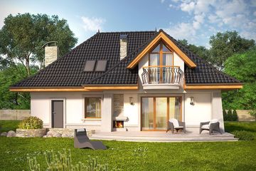  Projekt domu Alabaster (WRN1054) - projekt domu parterowego z poddaszem - Zdjęcie 2