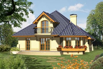  Projekt domu Muza (WRN1057) - projekt domu parterowego z poddaszem - Zdjęcie 2