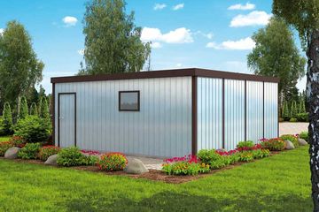  Projekt garażu GB17 garaż blaszany dwustanowiskowy (SLN1603) - projekt garażu parterowego - Zdjęcie 2