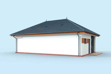  Projekt garażu G315 garaż dwustanowiskowy z pomieszczeniem gospodarczym i altaną (SLN1607) - projekt garażu parterowego - Zdjęcie 2