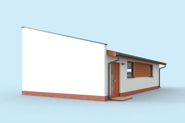  Projekt garażu G318 garaż dwustanowiskowy z pomieszczeniem gospodarczym (SLN1611) - projekt garażu parterowego - Zdjęcie 2