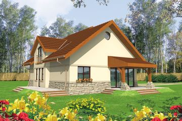  Projekt domu Elena G1 (WRC1419) - projekt domu parterowego z poddaszem - Zdjęcie 2