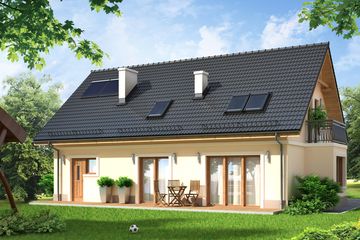  Projekt domu na Florydzie (KRN1048) - projekt domu parterowego z poddaszem - Zdjęcie 2