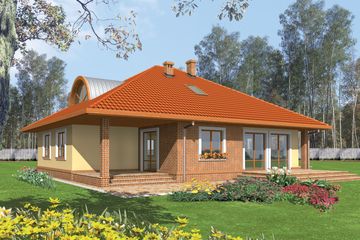  Projekt domu Żaklina (WRC1233) - projekt domu parterowego z poddaszem - Zdjęcie 2