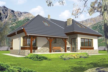  Projekt domu Walentyna (WRC1239) - projekt domu parterowego z poddaszem - Zdjęcie 2