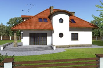  Projekt domu DJ 131 (WAM1054) - projekt domu parterowego z poddaszem - Zdjęcie 2