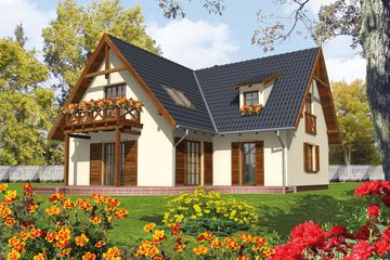  Projekt domu Lola (WRC1090) - projekt domu parterowego z poddaszem - Zdjęcie 2