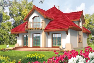  Projekt domu Loris G1 (WRC1095) - projekt domu parterowego z poddaszem - Zdjęcie 2