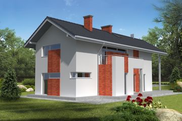  Projekt domu Vinci (KRH1143) - projekt domu z pełnym piętrem - Zdjęcie 2