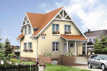  Projekt domu Majka 2 (BSA1198) - projekt domu parterowego z poddaszem - Zdjęcie 2