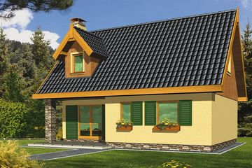  Projekt domu Jagna wersja A bez garażu (WRD1129) - projekt domu parterowego z poddaszem - Zdjęcie 2