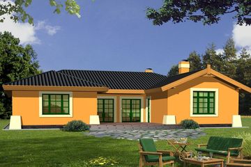  Projekt domu Mandarynka wersja A (WRD1132) - projekt domu parterowego - Zdjęcie 2