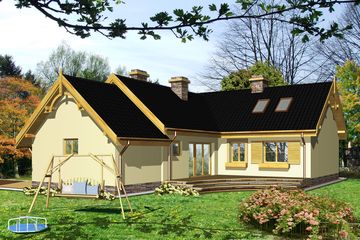  Projekt domu Hania z garażem 1-st. [A] (WRF1083) - projekt domu parterowego - Zdjęcie 2