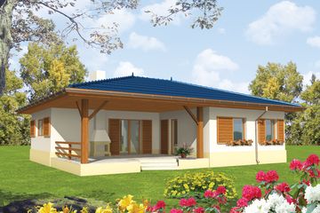  Projekt domu Anielka (z wiatą) (WRC1444) - projekt domu parterowego - Zdjęcie 2