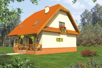 Projekt domu Otylia (WRC1257) - projekt domu parterowego z poddaszem - Zdjęcie 2