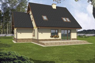  Projekt domu Sara z garażem (WRY1045) - projekt domu parterowego z poddaszem - Zdjęcie 2