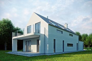  Projekt domu House 12 (WRG1036) - projekt domu parterowego z poddaszem - Zdjęcie 1