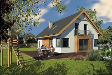  Projekt domu Własny (CZB1001) - projekt domu parterowego z poddaszem - Zdjęcie 2