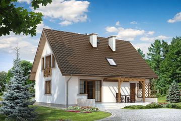  Projekt domu Karmel 2 (BSE1010) - projekt domu parterowego z poddaszem - Zdjęcie 2