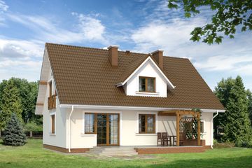  Projekt domu Nugat (BSE1015) - projekt domu parterowego z poddaszem - Zdjęcie 2