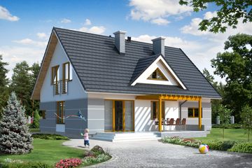  Projekt domu Nugat 2 (BSE1016) - projekt domu parterowego z poddaszem - Zdjęcie 2